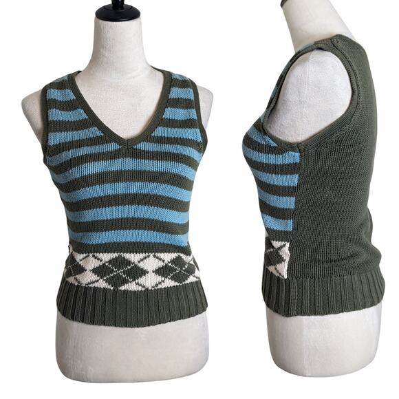Vintage Argyle Perfect Fit Sweater Vest Preppy Women's Size S - Picture 1 of 8